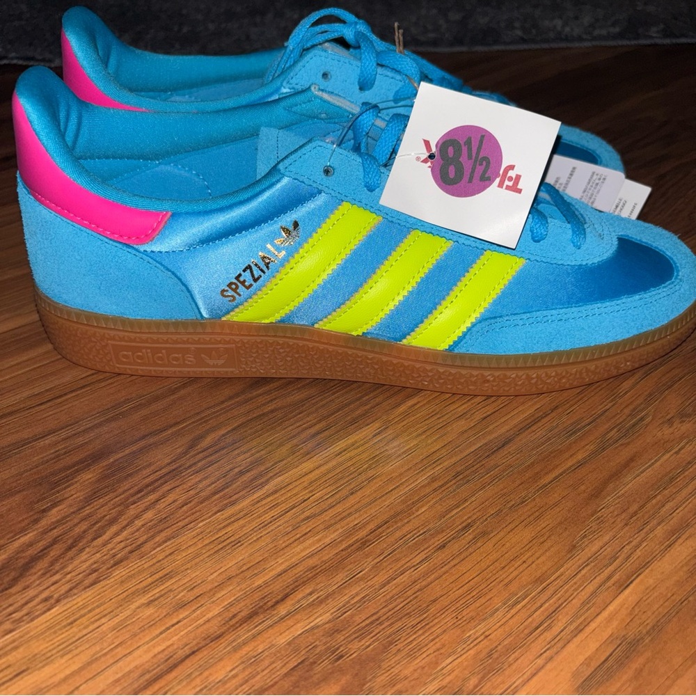 Adidas Spezial Blue and Neon Sneakers - Picture 3 of 3